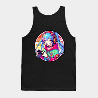 Gaming addict gamer girl Tank Top